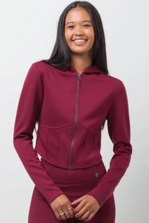Corset Tracktop Burgundy,women t-shirt cotton,women t-shirt top,boutique women's clothing