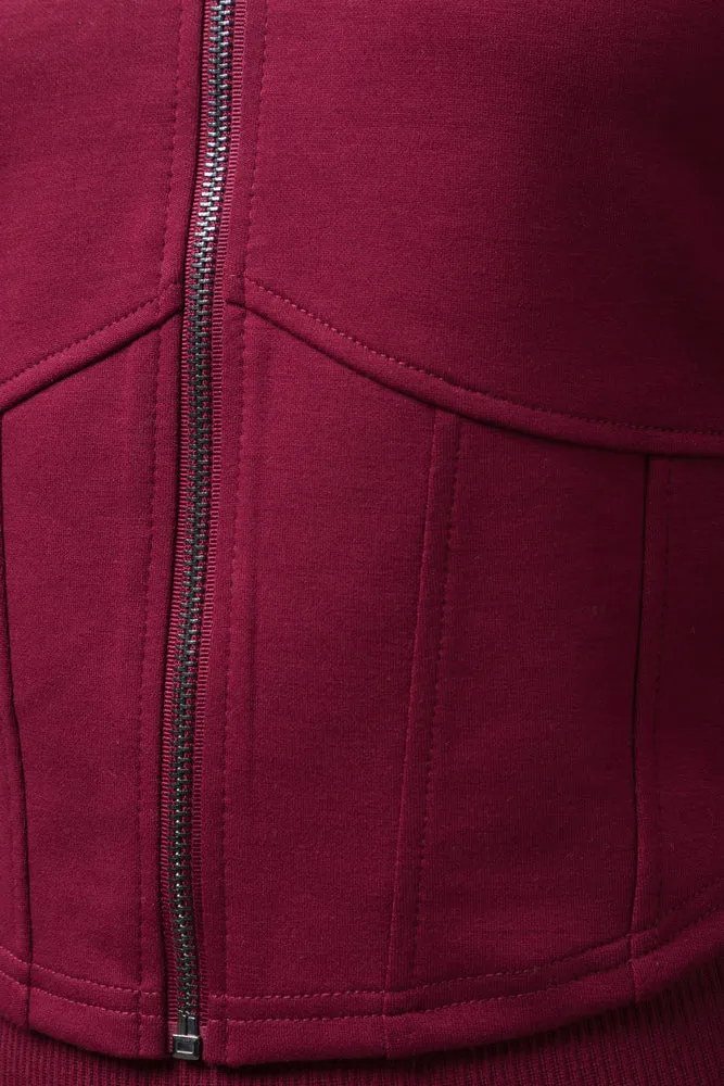 Corset Tracktop Burgundy