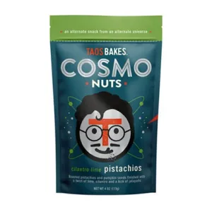 Cosmo Nuts Cilantro Lime Pistachios - 4oz portable camping kitchen set discount camping cookware kit sale olding camp kitchen box clearance