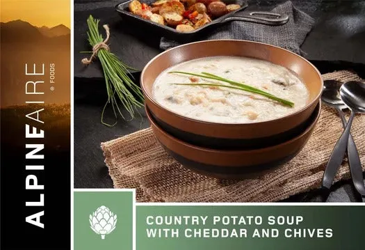 Country Potato Soup with Cheddar and Chives portable camping kitchen set discount camping cookware kit sale olding camp kitchen box clearance