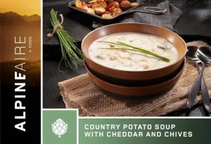 Country Potato Soup with Cheddar and Chives portable camping kitchen set discount camping cookware kit sale olding camp kitchen box clearance