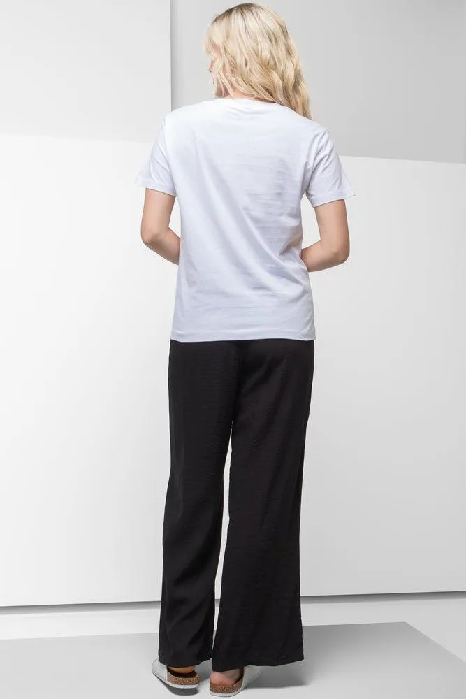 Crew Neck Short Sleeve T-Shirt White