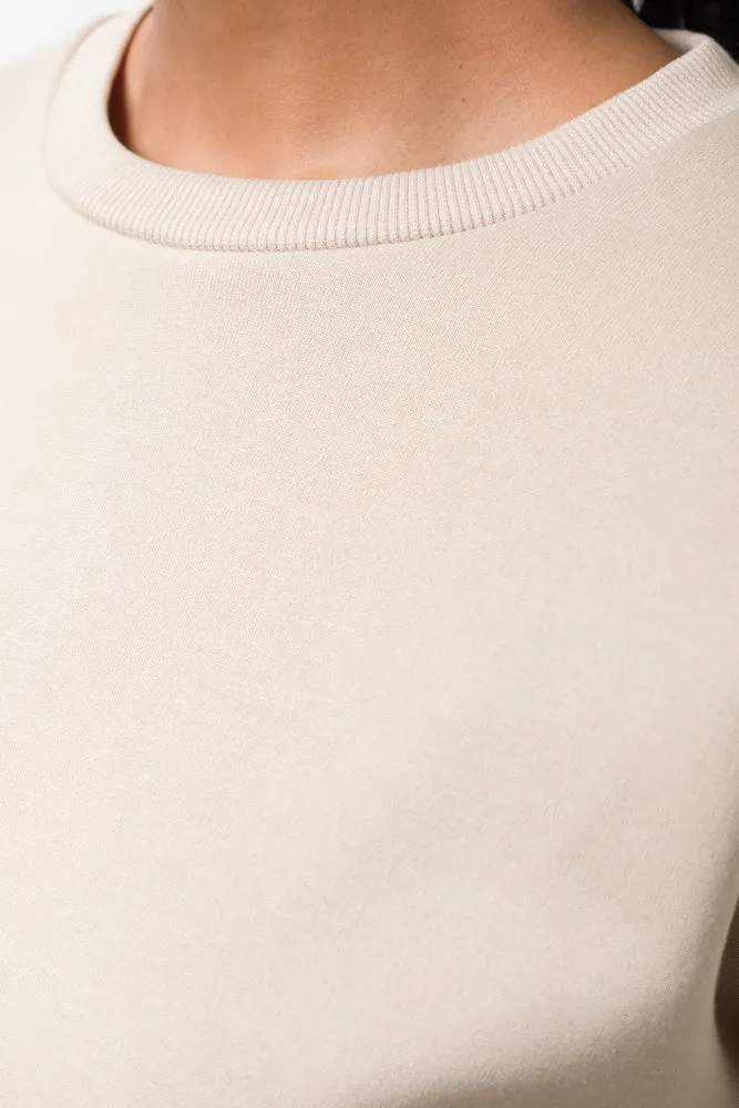 Crew Neck Tracktop Natural