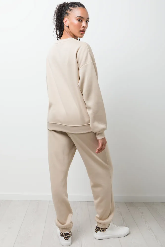 Crew Neck Tracktop Natural