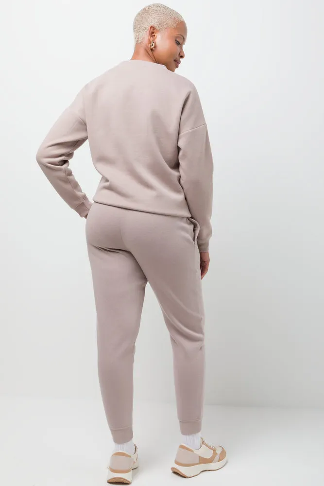 Crew Neck Tracktop Natural