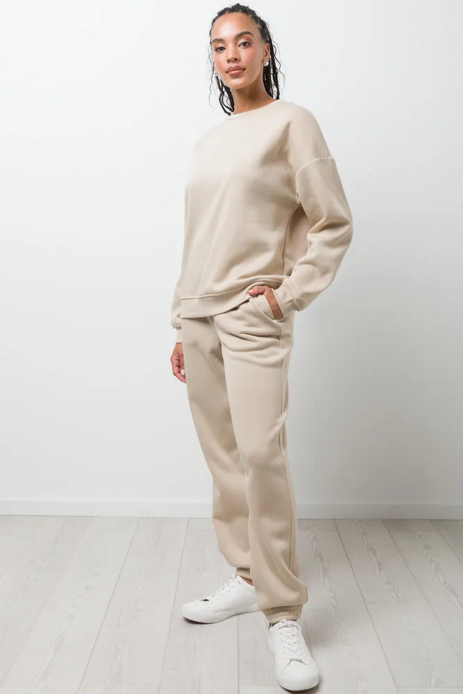 Crew Neck Tracktop Natural