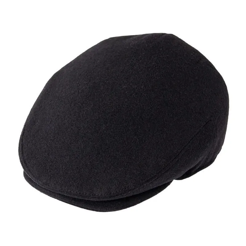 Croix Herringbone Wool Flat Cap