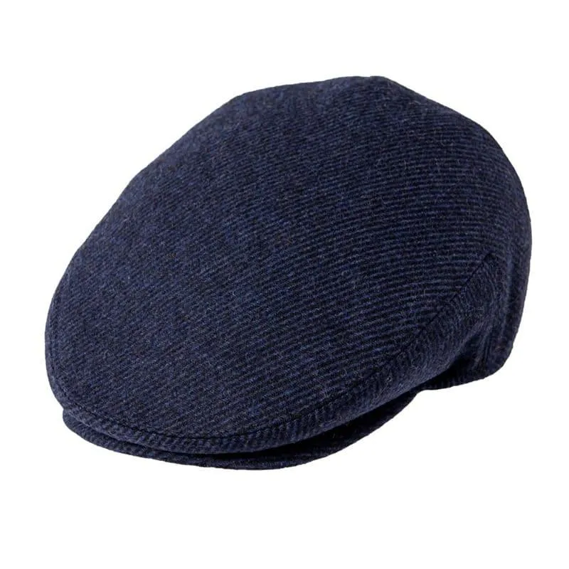 Croix Herringbone Wool Flat Cap