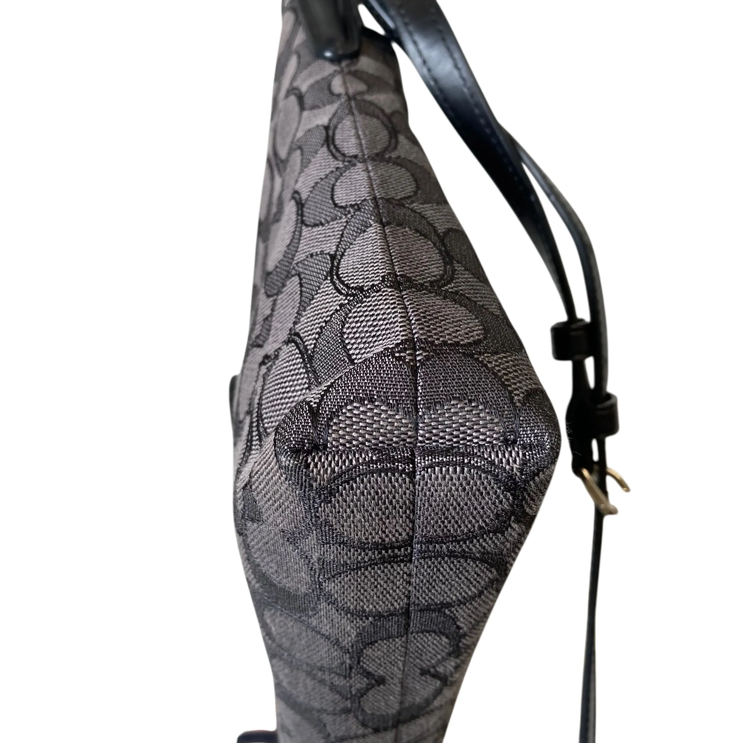 Crossbody Designer By Coach In Black & Grey, Size:Medium
