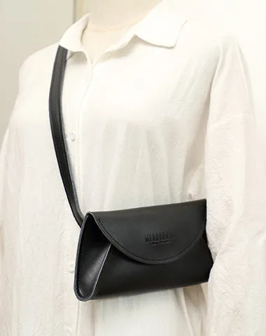 Cute Women Leather Fanny Pack Black MIni Leather Sling Bag Small Waist BAG FOR WOMEN Brown