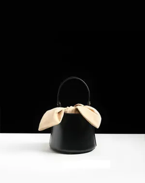 Cute Womens Black Round Leather Handbag Barrel Crossbody Purse Bucket Shoulder Bag for Women cheap online