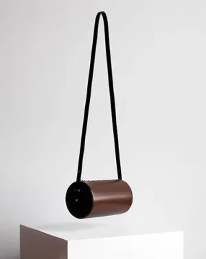 Cute Womens Coffee Leather Barrel Crossbody Purse Bucket Round Shoulder Bag for Women cheap online