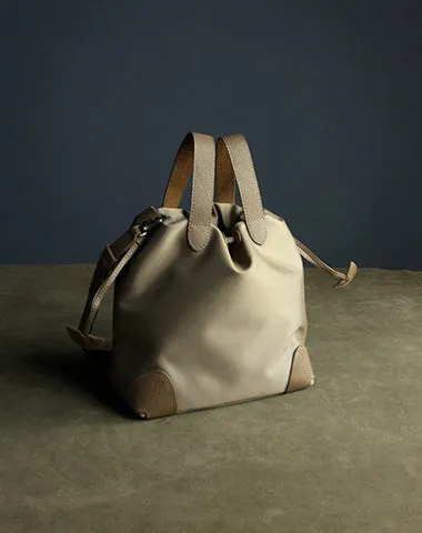 Cute Womens Khaki NYLON Bucket Handbag Purse Barrel NYLON Shoulder Bag Crossbody Purse for Ladies cheap online