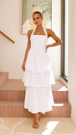 Danais Maxi Dress - White,prom dresses,wedding guest dresses,homecoming dresses,bridesmaid dresses,cocktail dresses,women clothing,summer dresses,formal dresses,sundresses,mother of the bride dresses,quince clothing,bodycon dress,dress casual,dress design,