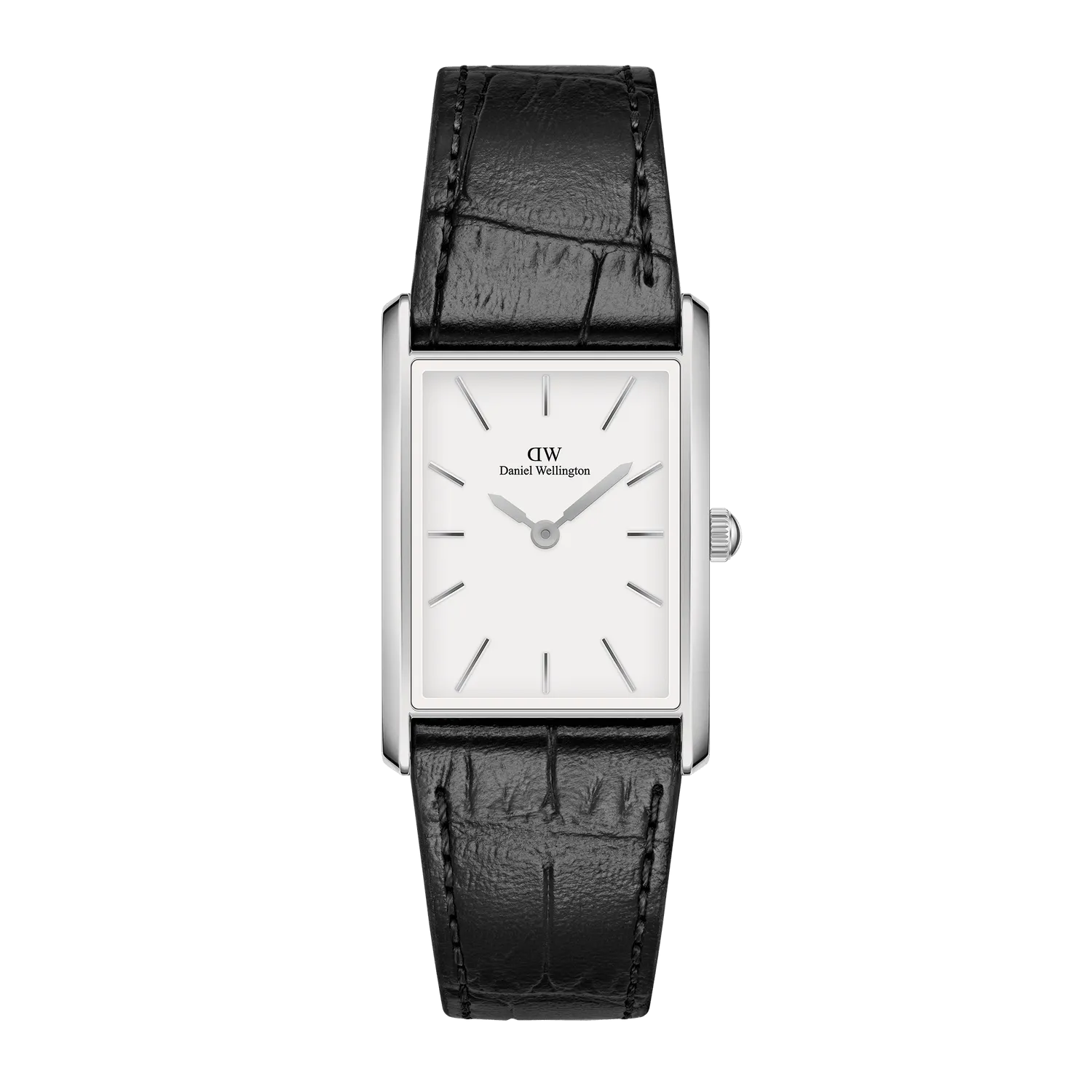 Daniel Wellington Bound Black Crocodile Silver Watch DW00100697 