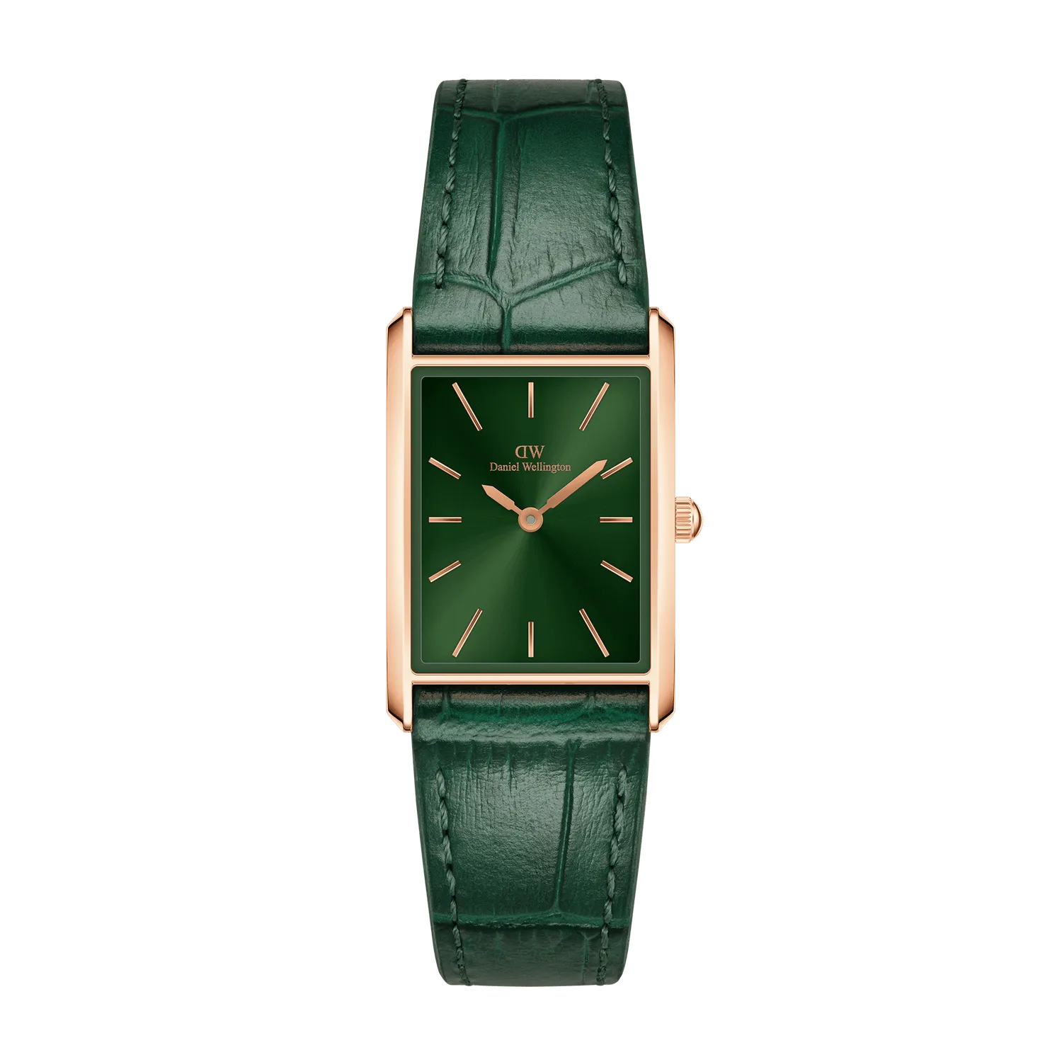 Daniel Wellington Bound Crocodile Emerald Sunray Rose Gold Watch DW00100694 