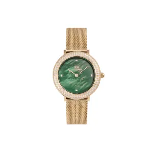 Daniel Wellington Crystalline Bezel Evergold Green Dial Watch DW00100824 