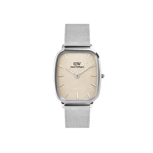 Daniel Wellington Marlon Sterling Vintage Linen Pattern Dial Watch DW00100814 