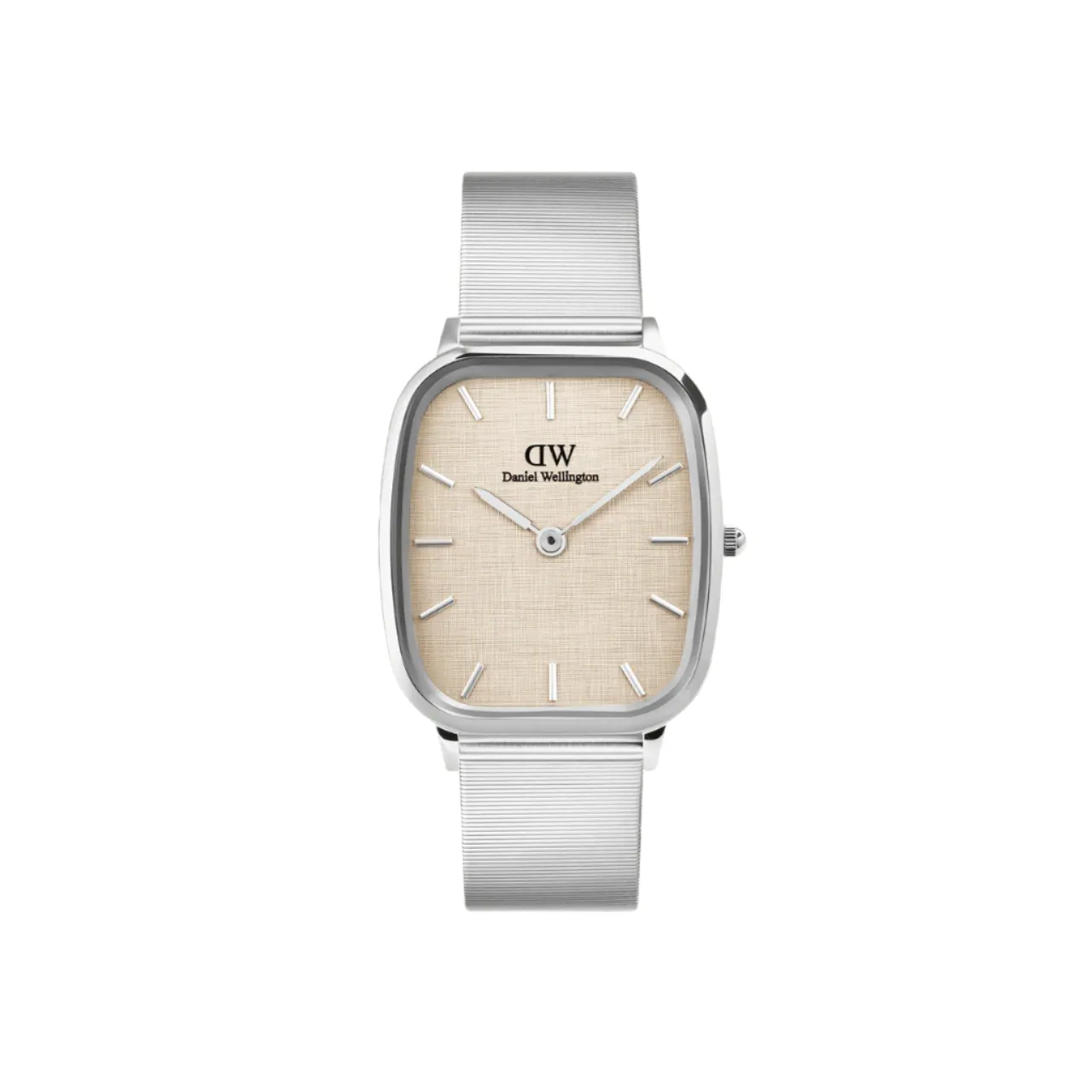 Daniel Wellington Marlon Sterling Wire Vintage Linen Pattern Dial Watch DW00100812 