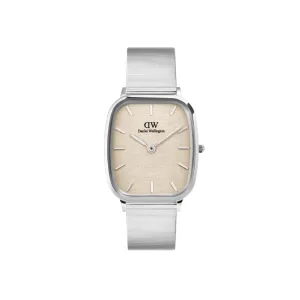 Daniel Wellington Marlon Sterling Wire Vintage Linen Pattern Dial Watch DW00100812 