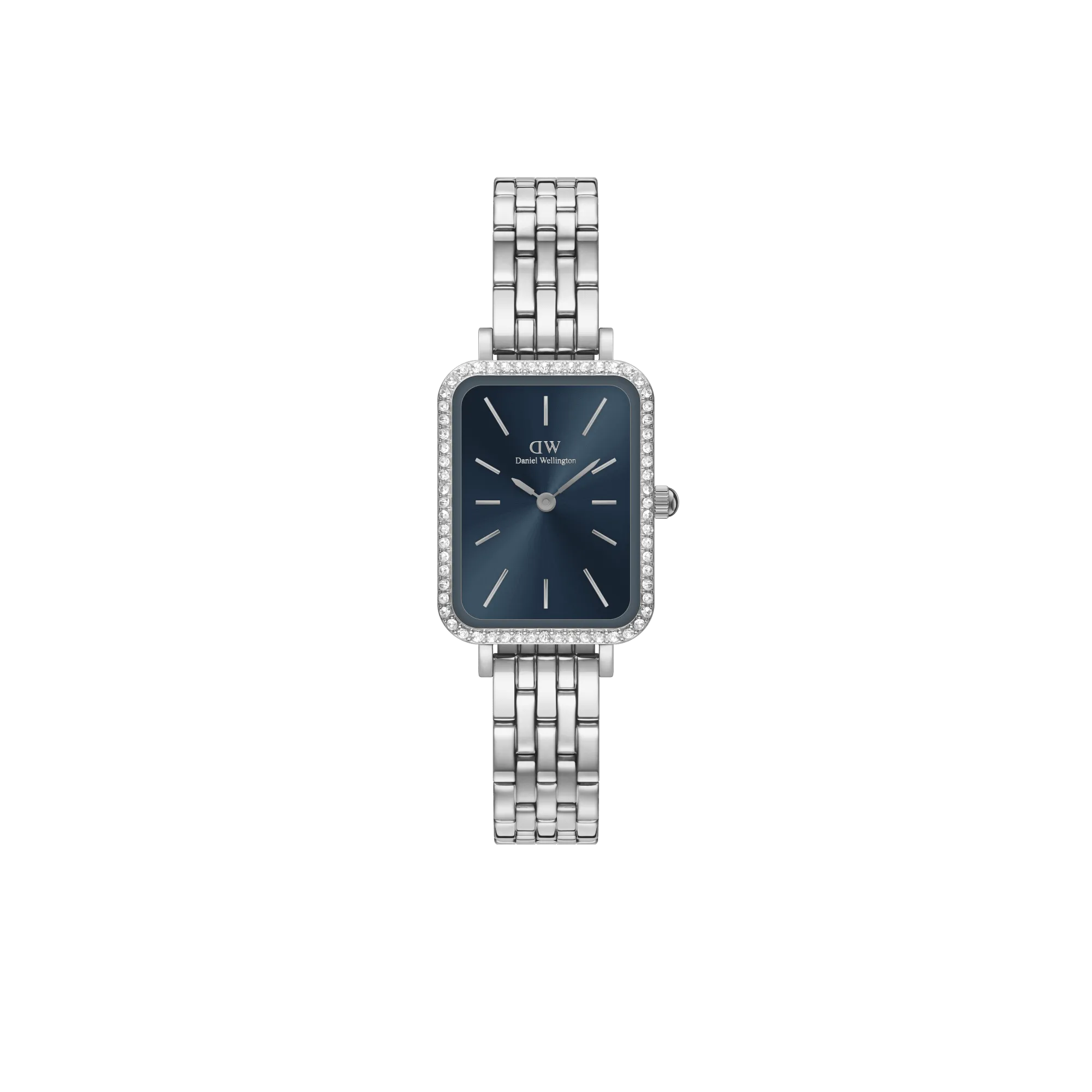 Daniel Wellington Quadro 20X26mm Bezel 5-Link Arctic Sunray Watch DW00100670 