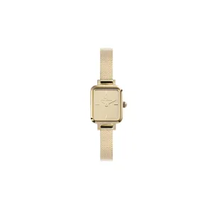 Daniel Wellington Quadro Mini Mirror Reflection Gold Dial Watch DW00100801 