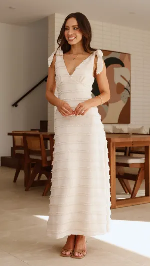Dela Maxi Dress - Cream,prom dresses,wedding guest dresses,homecoming dresses,bridesmaid dresses,cocktail dresses,women clothing,summer dresses,formal dresses,sundresses,mother of the bride dresses,quince clothing,bodycon dress,dress casual,dress design,dr