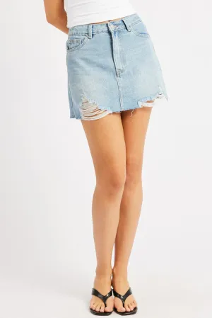 Denim Mini Skirt High Rise A Line Distressed,skirt,denim skirt,mini skirt,maxi skirt,jean skirt,skort,tennis skirt,pleated skirt,pencil skirt,bubble skirt,plisse skirt,fitted skirt,midi skirt,short skirt,short mini skirt,leather skirt,a line skirt