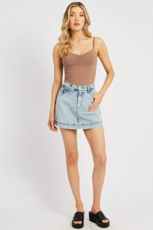 Denim Skort Skirt High Rise,skirt,denim skirt,mini skirt,maxi skirt,jean skirt,skort,tennis skirt,pleated skirt,pencil skirt,bubble skirt,plisse skirt,fitted skirt,midi skirt,short skirt,short mini skirt,leather skirt,a line skirt
