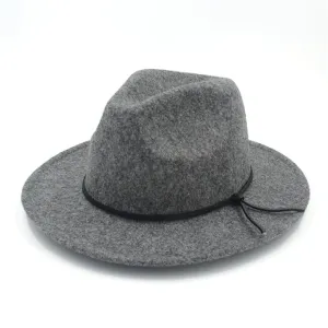 Dennis Plain Wool Fedora Hat boater hat with bow in beach sunlight