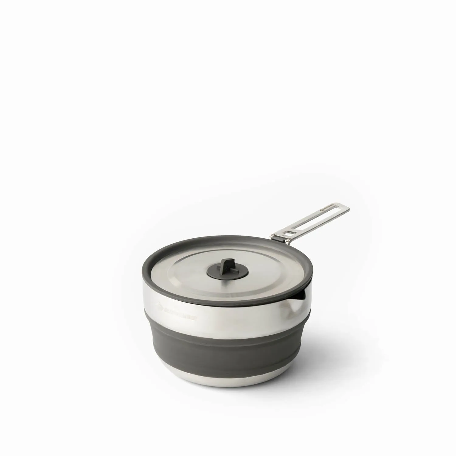 Detour Stainless Steel Collapsible Pot - 1.8L portable camping kitchen set discount camping cookware kit sale olding camp kitchen box clearance
