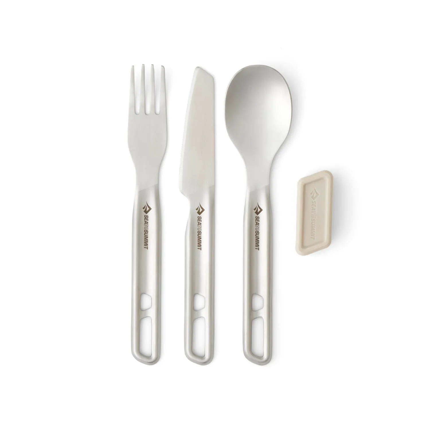 Detour Stainless Steel Cutlery Set - (3 Piece) portable camping kitchen set discount camping cookware kit sale olding camp kitchen box clearance