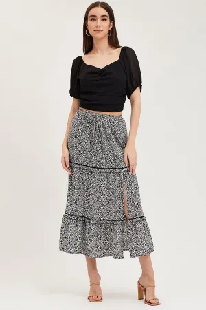 Ditsy Print Maxi Skirt High Rise,skirt,denim skirt,mini skirt,maxi skirt,jean skirt,skort,tennis skirt,pleated skirt,pencil skirt,bubble skirt,plisse skirt,fitted skirt,midi skirt,short skirt,short mini skirt,leather skirt,a line skirt
