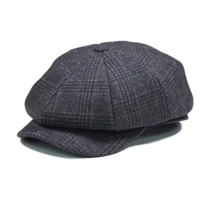 Dizzy Wool Newsboy Cap boater hat with bow in beach sunlight