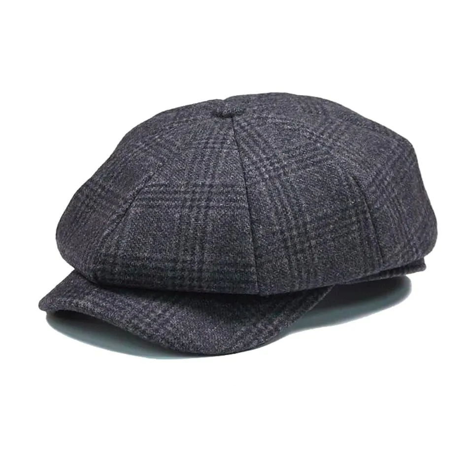 Dizzy Wool Newsboy Cap boater hat with bow in beach sunlight