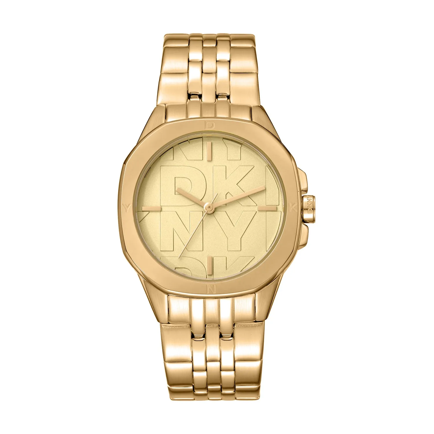 DKNY Brooklyn Midi Champagne Dial Stainless Steel Watch DK1L012M0065 