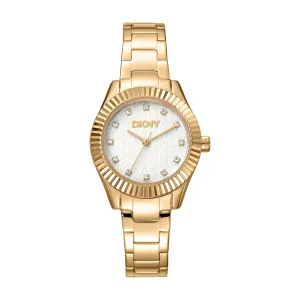 DKNY Chambers Glitz Silver Dial Stainless Steel Watch DK1L017M0055 