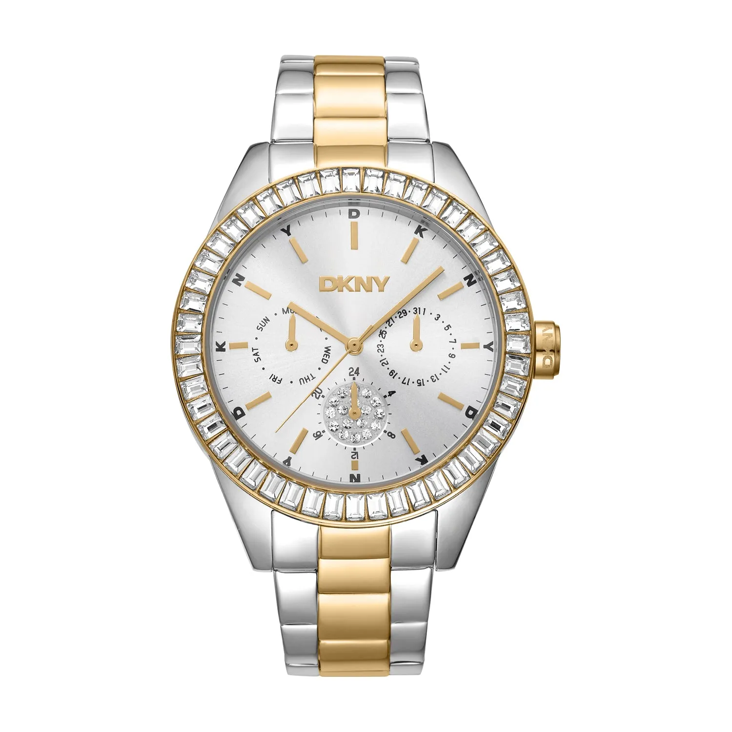 DKNY Nolita Multi Glitz Silver Dial Stainless Steel Watch DK1L027M0075 