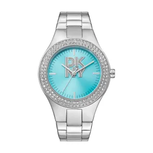 DKNY Parsons Glitz Blue Dial Stainless Steel Watch DK1L025M0035 