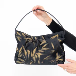 Dolce & Gabbana  Black And Gold Hand Painted Satin Shoulder Bag handbags sale 80% off