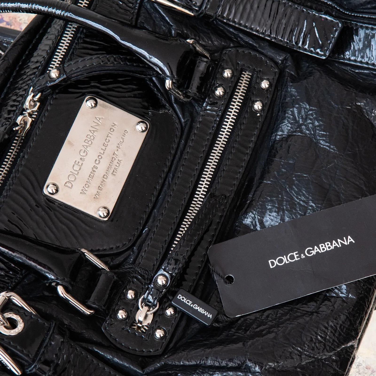 Dolce & Gabbana  Black Patent Bag