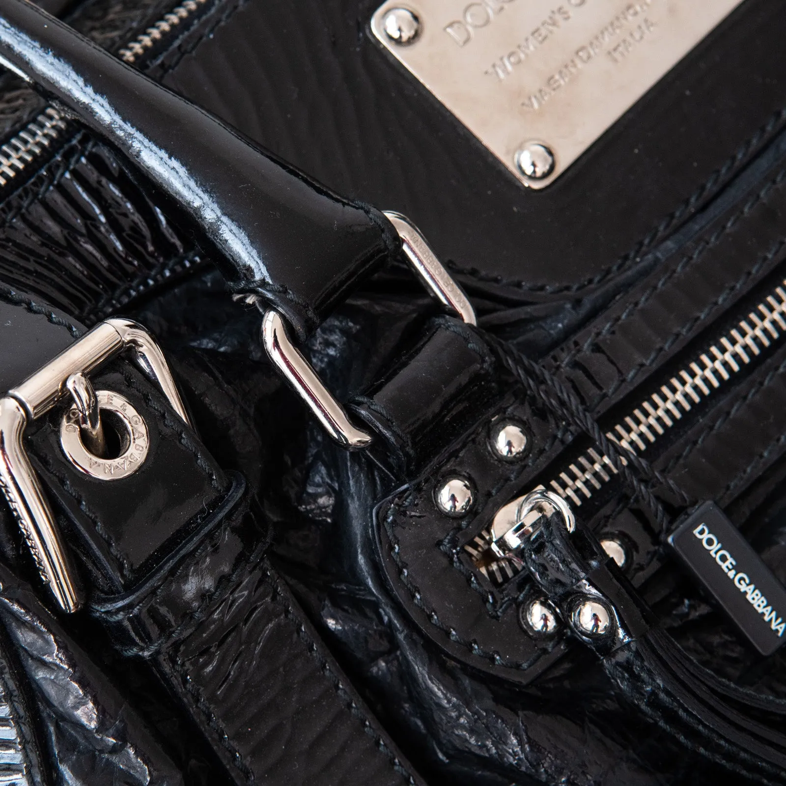 Dolce & Gabbana  Black Patent Bag