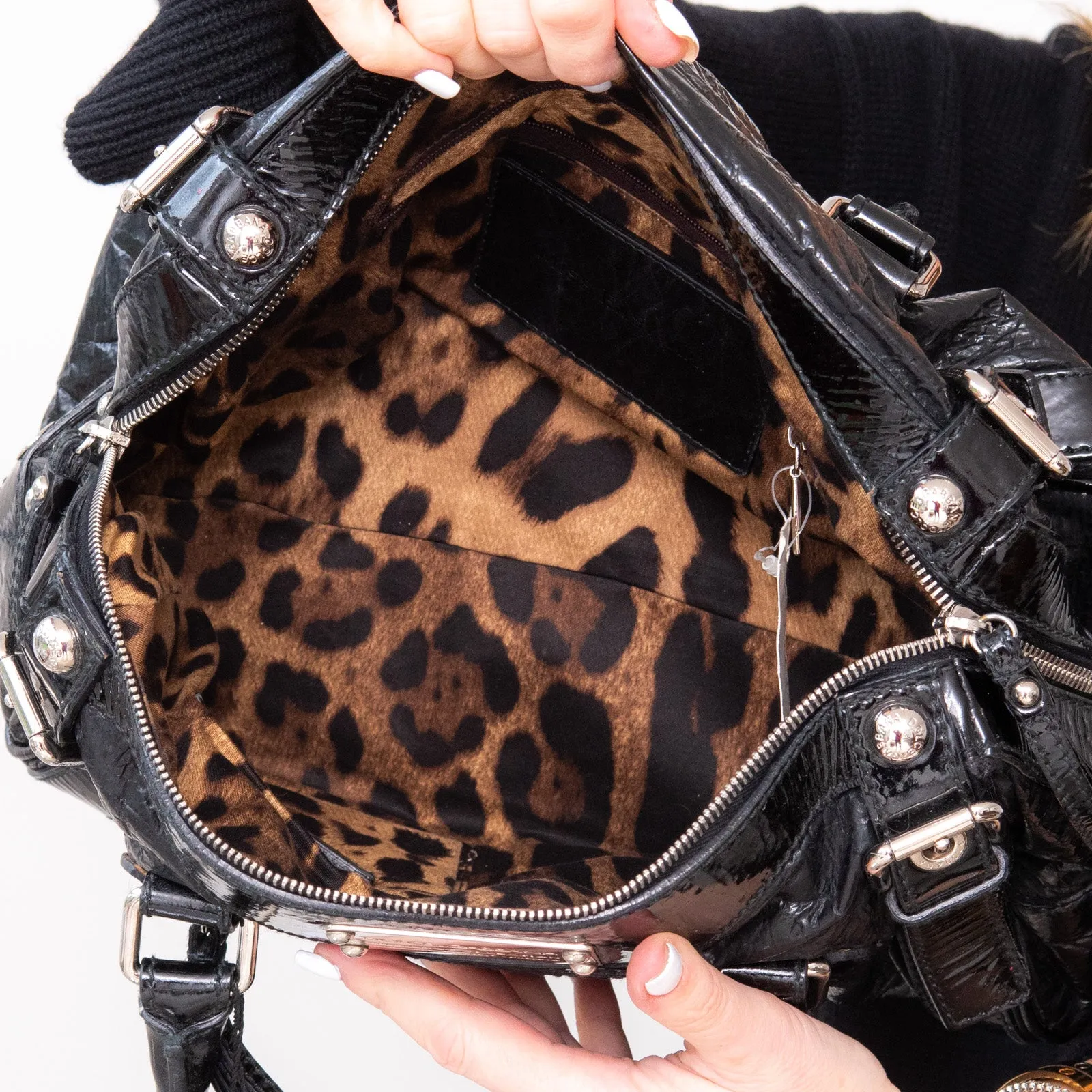 Dolce & Gabbana  Black Patent Bag