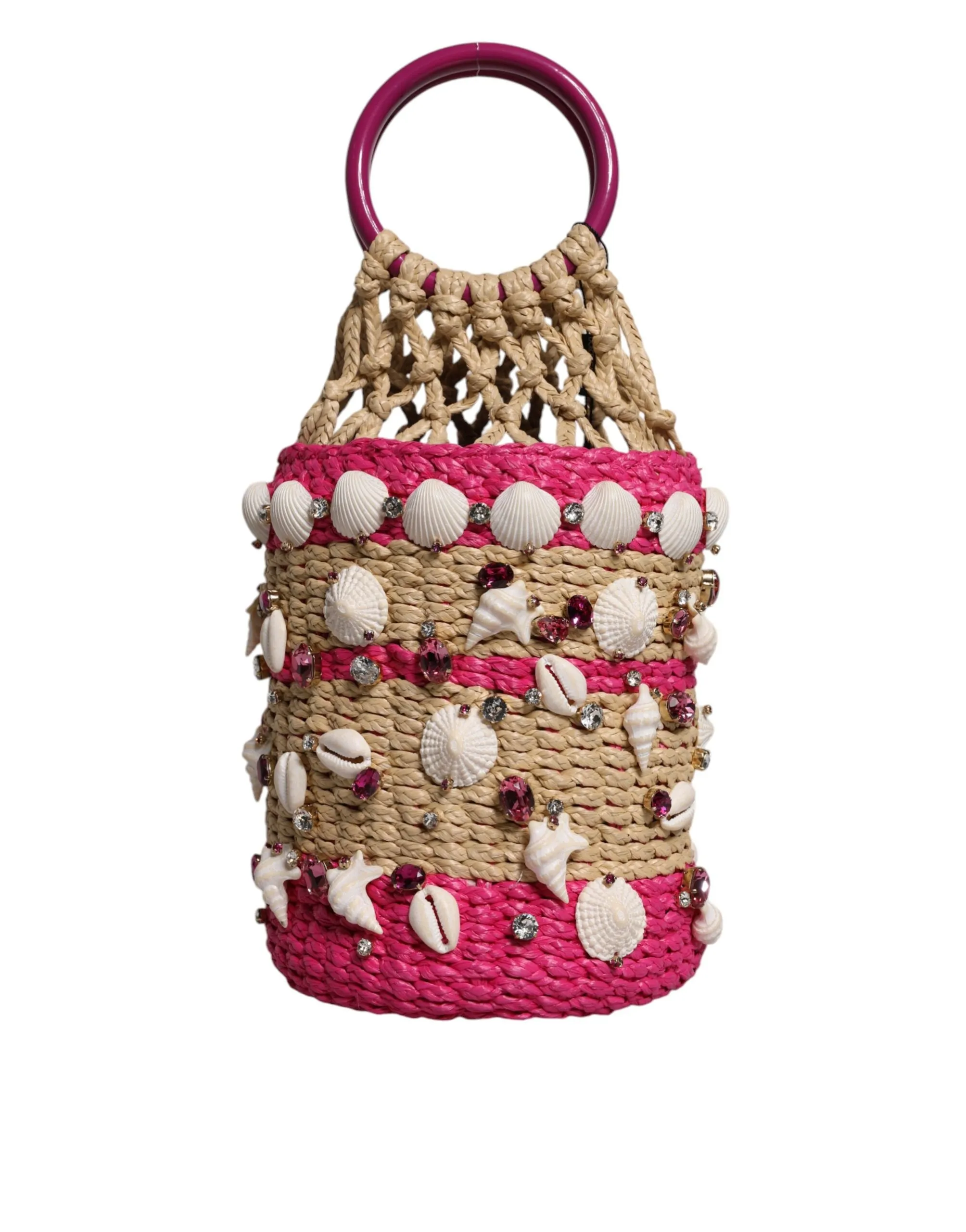 Dolce & Gabbana multi Bucket Raffia Seashells Crystals HandWomen's Women's Bag