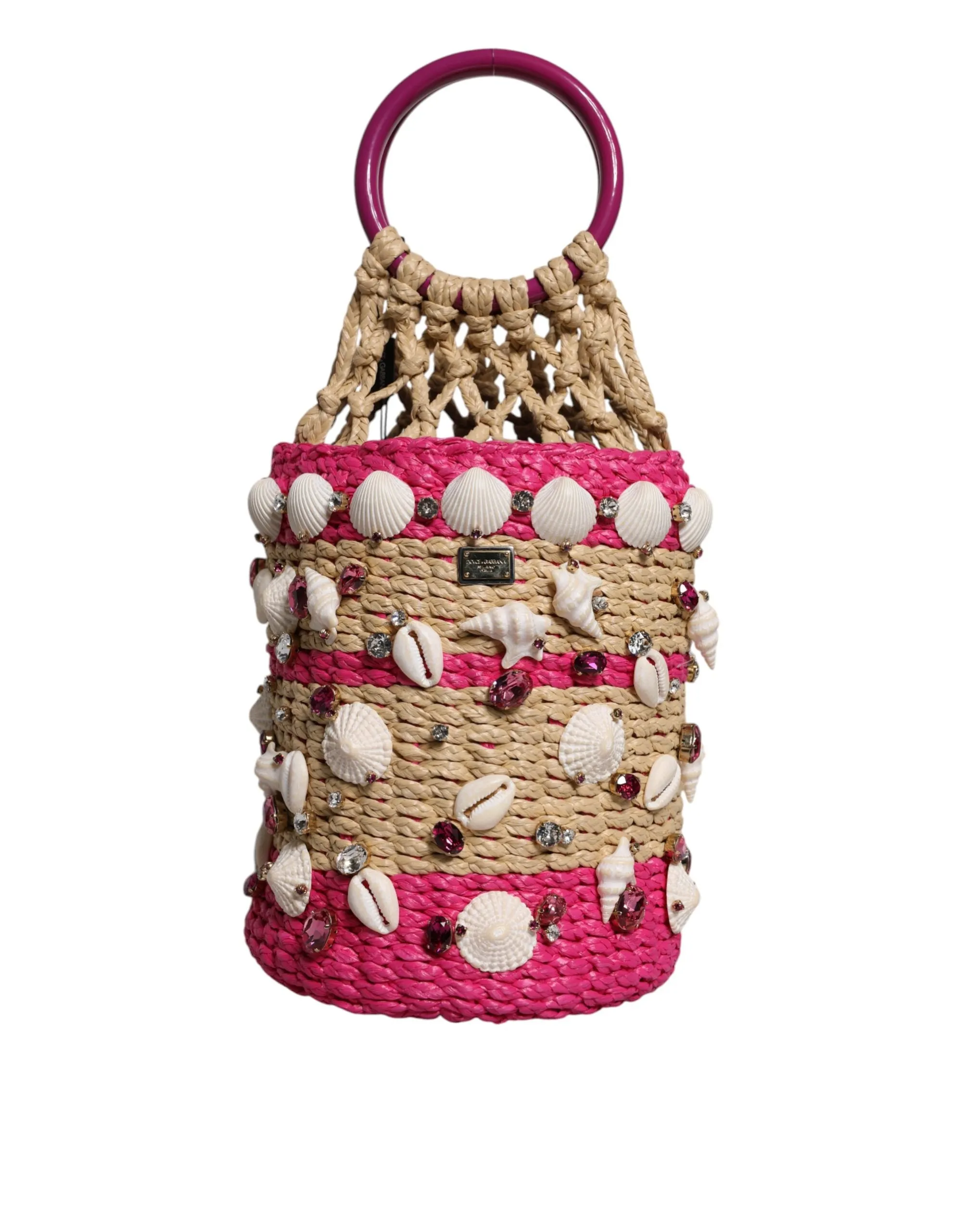 Dolce & Gabbana multi Bucket Raffia Seashells Crystals HandWomen's Women's Bag stylish bucket bags
