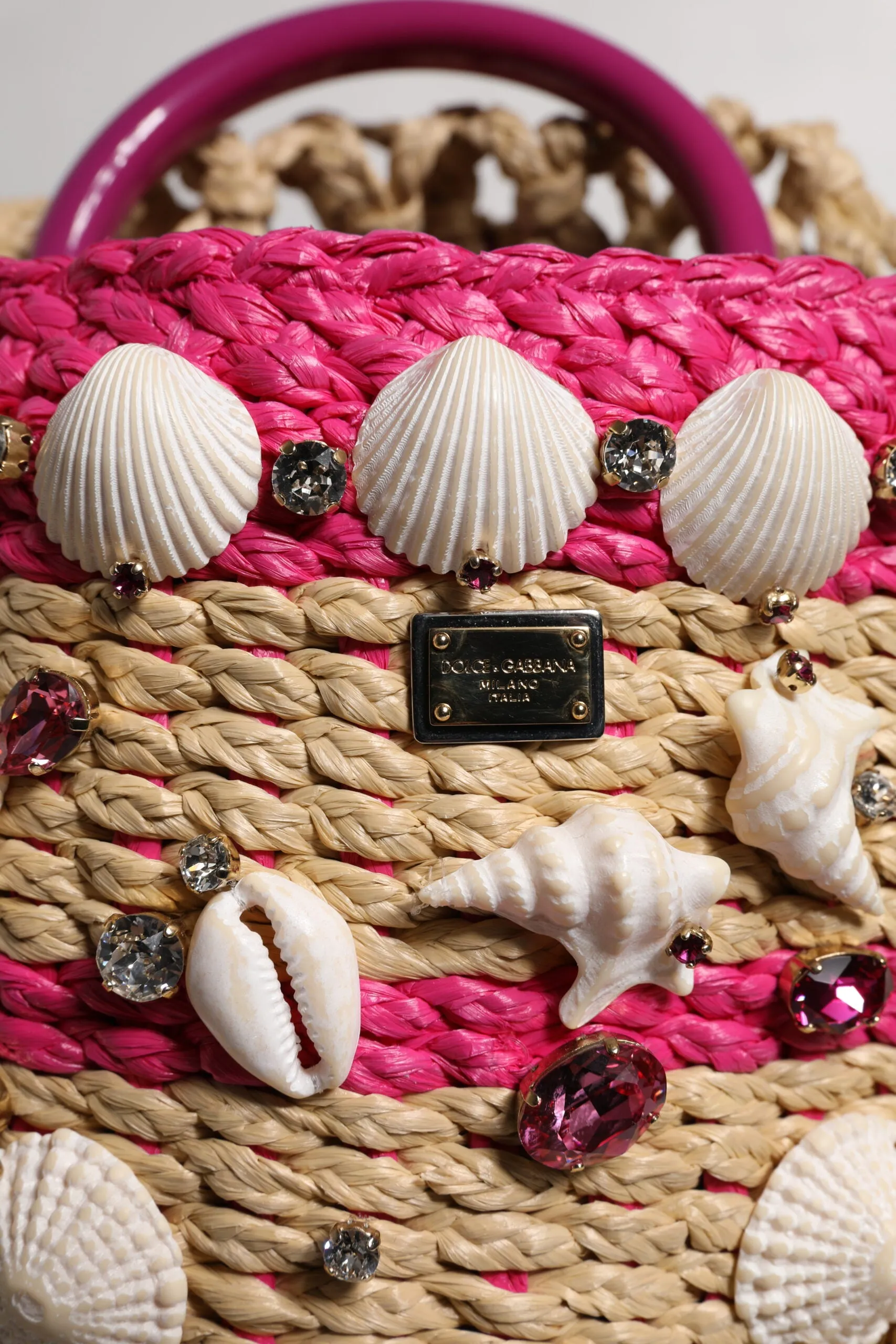 Dolce & Gabbana multi Bucket Raffia Seashells Crystals HandWomen's Women's Bag