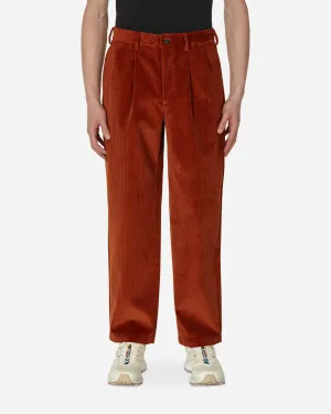 Double-Pleat Corduroy Pants Brown Men's sweatshirt