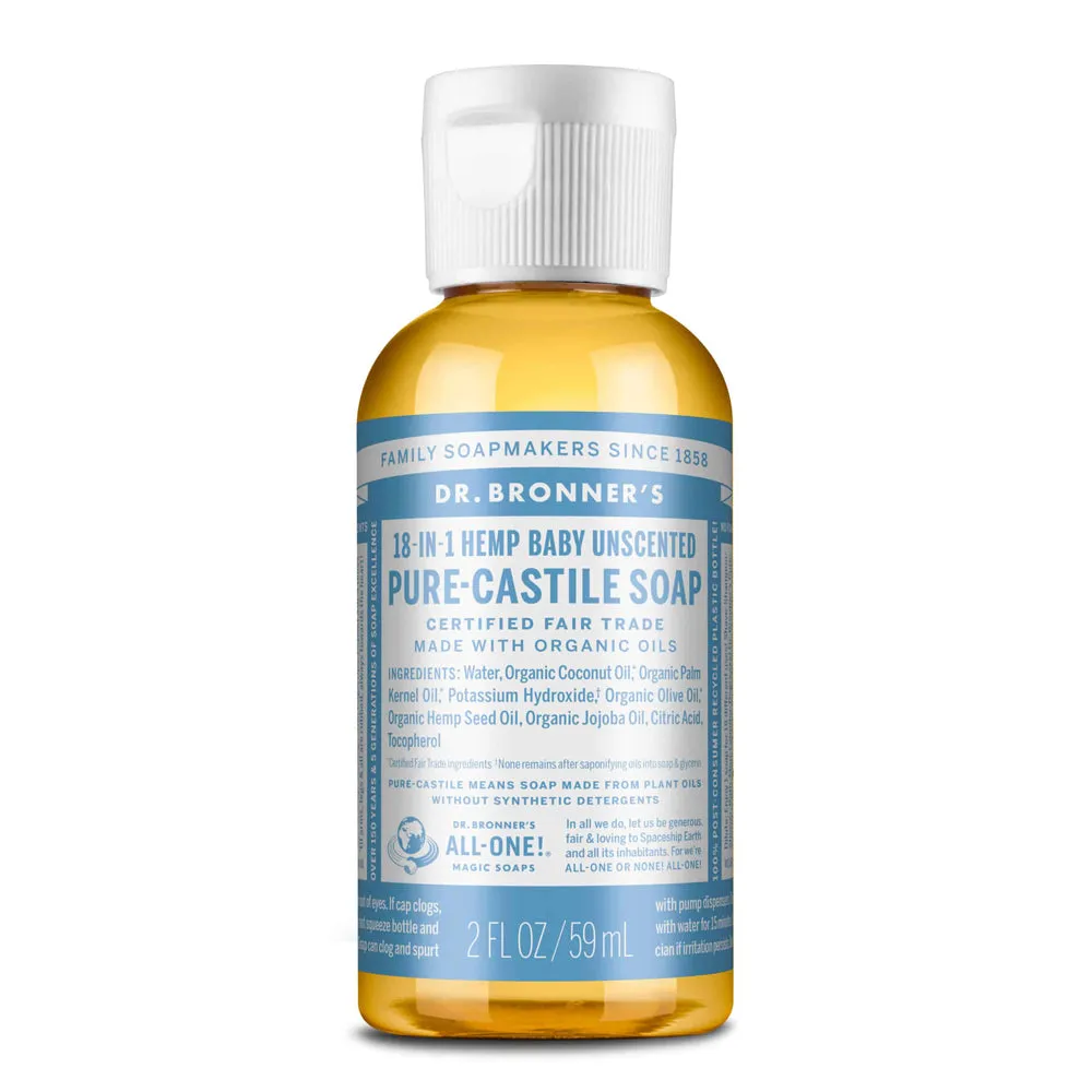 Dr. Bronner Baby Mild Unscented Pure Castile Soap