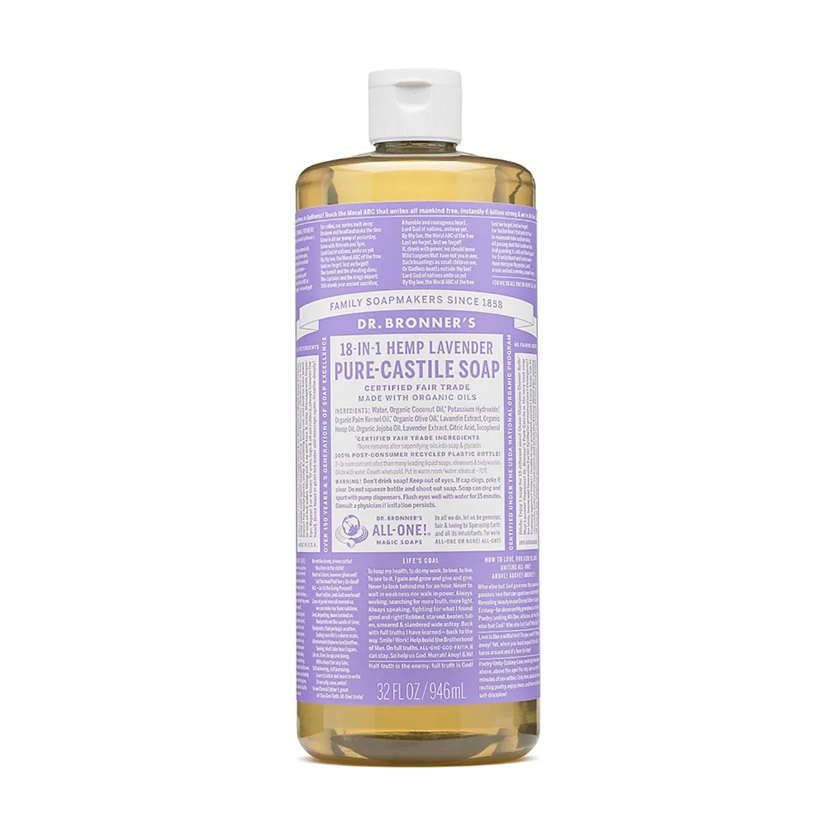 Dr. Bronner Lavender Pure Castile Soap 