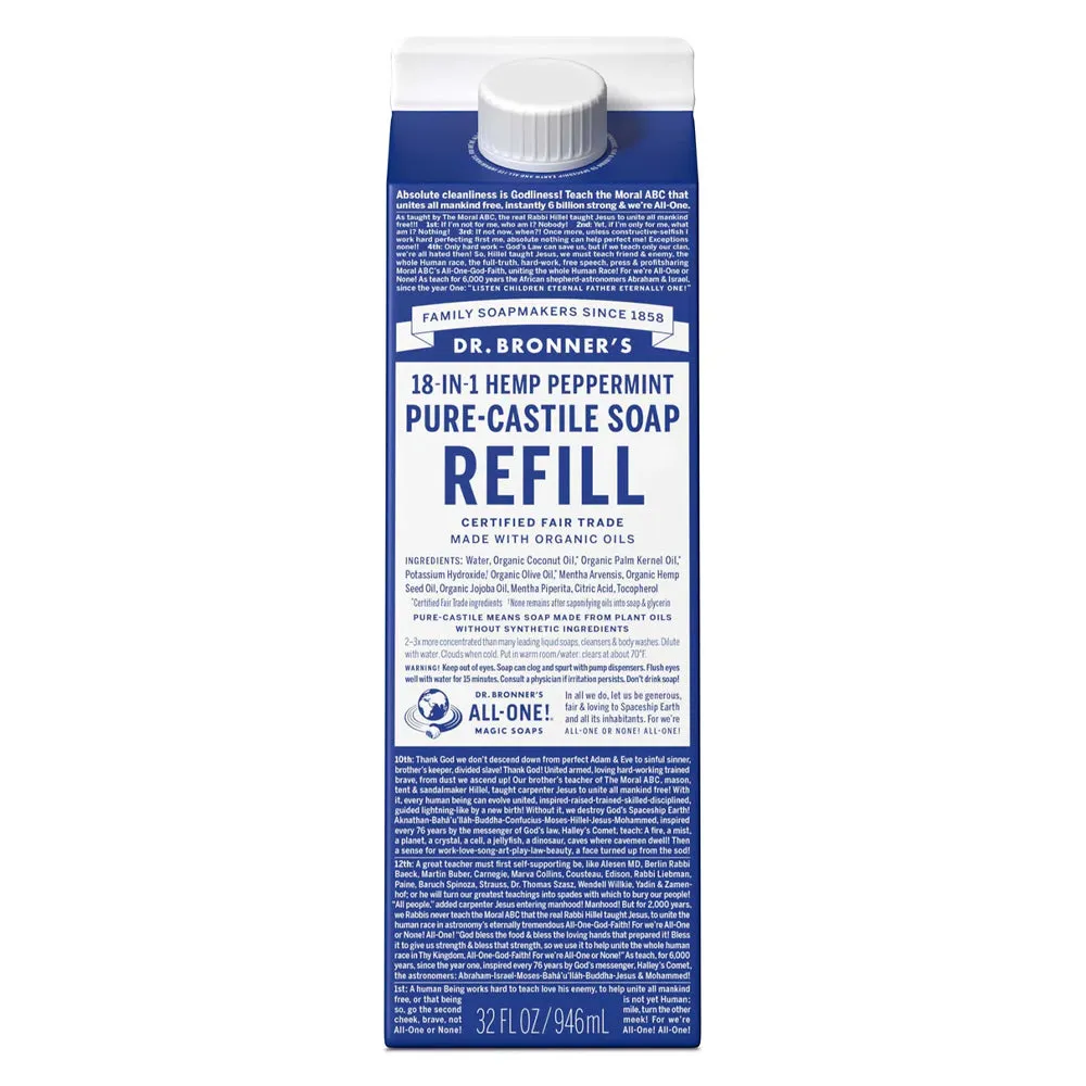 Dr. Bronner Peppermint Pure Castile Soap